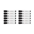 Markers | U Brands 3284U00-12 U-Defense Antimicrobial Broad Chisel Tip Dry-Erase Markers - Black (12/Pack) image number 2
