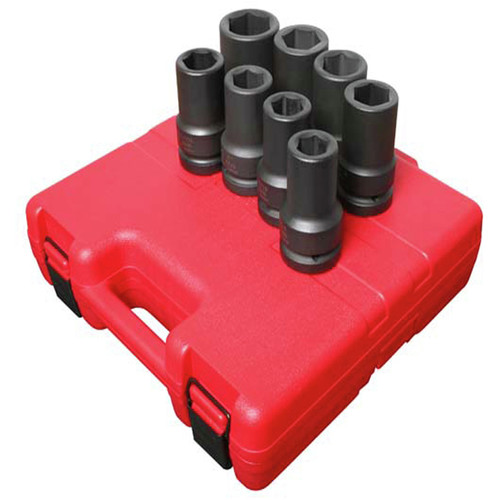  | Sunex 5681 8-Piece 1 in. Drive SAE Deep Impact Socket Set image number 0