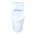 TOTO MW4463056CEMGA#01 WASHLETplus Aquia IV 2-Piece Elongated Dual Flush 1.28 & 0.8 GPF Toilet & Auto Flush S550e Bidet Seat (Cotton White) image number 5
