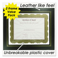 Office Jansan | NuDell 21202 8.5 in. x 11 in. Leatherette Document Frame - Black (2/Pack) image number 1