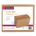 Office Jansan | Smead 70168 1/15-Cut Tab 1 to 31 Indexed Expanding Files with Elastic Cord Closure - Letter, Kraft image number 1