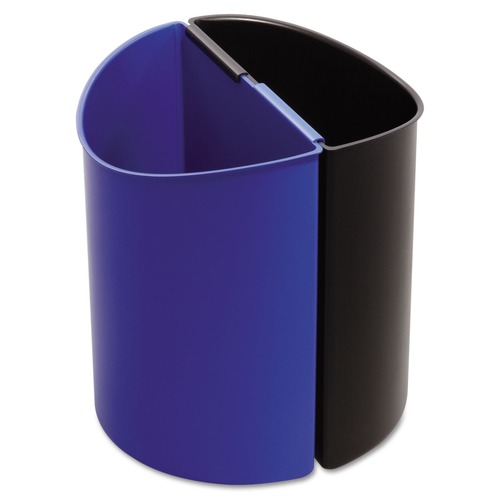 Customer Appreciation Sale! Save up to $60 on Select Tools | Safco 9927BB 3 Gallon Plastic Desk-Side Recycling Receptacle - Black/Blue image number 0