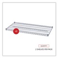  | Alera ALESW584824SR Industrial Wire Shelving 48 in. x 24 in. Extra Wire Shelves - Silver (2-Piece/Carton) image number 2