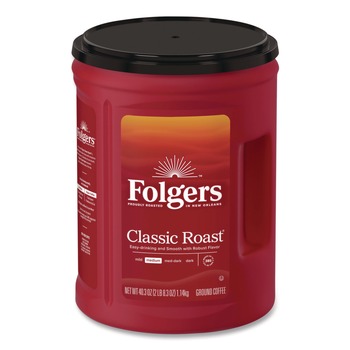 Folgers 40.3 oz Canister Ground Coffee - Classic Roast (6/Carton)
