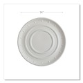 Food Trays, Containers, and Lids | Eco-Products EP-SCPTR14NFA 14 in. Diameter Vanguard Molded Fiber Sugarcane Pizza Tray - White (50/Carton) image number 3