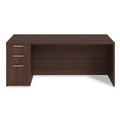 Office Desks & Workstations | Alera AE1NZK-UF3672S HRG 72 in. x 36 in. x 29 in. Seville Series Single Left Pedestal Desk - Mahogany image number 2