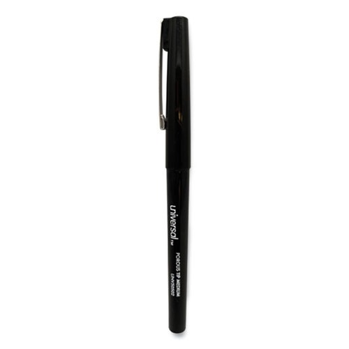 Office Jansan | Universal UNV50502 0.7mm Porous Point Pens - Medium, Black (1 Dozen) image number 0
