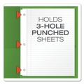 Office Jansan | Oxford 57703 11 in. x 8.5 in. 0.5 in. Capacity Twin-Pocket Folders with 3 Fasteners - Green (25/Box) image number 2