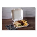 Food Trays, Containers, and Lids | Eco-Products EP-HC81NFA Vanguard 8 in. x 8 in. x 3 in. 1-Compartment Renewable and Compostable Sugarcane Clamshells - White (200/Carton) image number 8