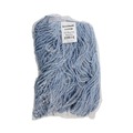 Mops | Boardwalk BWK2020B No. 20 Cut-End Cotton/Synthetic Fiber Standard Mop Head - Blue (12/Carton) image number 1