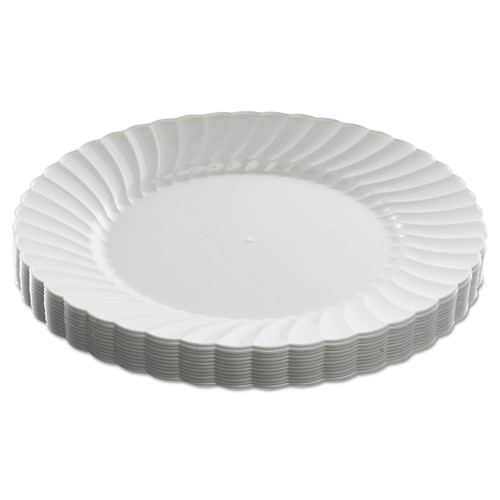  | WNA RSCW91512W Classicware 9 in. Plastic Dinner Plates - White (12/Pack) image number 0