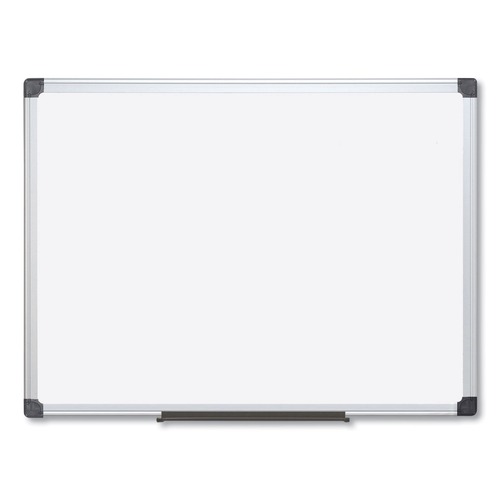  | MasterVision MA2107170 96 in. x 48 in. Value Aluminum Lacquered Steel Magnetic Dry Erase Board - White/Silver image number 0
