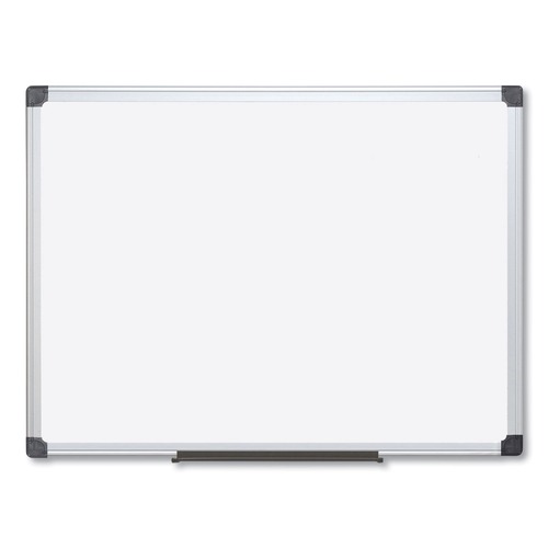 Office & Office Supplies | MasterVision MA2107170 96 in. x 48 in. Value Aluminum Lacquered Steel Magnetic Dry Erase Board - White/Silver image number 0