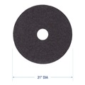 Cleaning & Janitorial Accessories | Boardwalk BWK4021BLA 21 in. Diameter Stripping Floor Pads - Black (5/Carton) image number 4