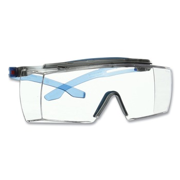 3M SecureFit 3700 OTG Series Protective Eyewear - Blue Plastic Frame Clear Polycarbonate Lens