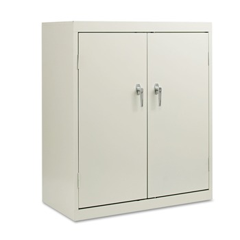 Alera ALECM4218LG 36 in. x 42 in. x 18 in. Assembled High Storage Cabinet with Adjustable Shelves - Light Gray