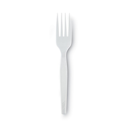  | Dixie FM217 Heavy Mediumweight Plastic Fork - White (1000/Carton) image number 0