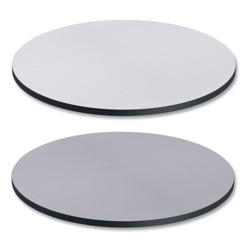 Alera 35.5 in. Diameter Round Reversible Laminate Table Top - White/Gray