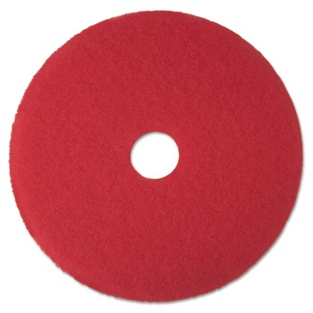 3M 12 in. Low-Speed Buffer Floor Pads - Red (5/Carton)
