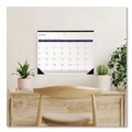Calendars & Planners | Blueline C177227 DuraGlobe Jan-Dec 2025 Monthly Desk Pad Calendar - White/Blue/Gray Sheets/Black Binding/Corners image number 4
