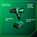 Combo Kits | Metabo HPT KC18DFXM 18V MultiVolt Brushed Lithium-Ion 1/2 in. Cordless Hammer Drill and 1/4 in. Impact Driver Combo Kit (2 Ah) image number 6