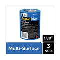 3M 2090-48EVP 1.88 in. x 60 yds. Original Multi-Surface 3 in. Core Painter's Tape - Blue (3/Pack) image number 2
