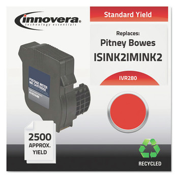 Innovera IVR280 2500 Page-Yield, Replacement for Neopost IM-280 (ISINK2IMINK2), Remanufactured Postage Meter Ink - Red