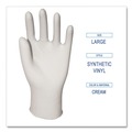 Disposable Gloves | Boardwalk BWK315LCT 4 mil Powder-Free Synthetic Vinyl Gloves - Large/Cream (1000/Carton) image number 5