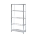 Tool Storage Accessories | Alera ALESW853614SR 36 in. x 14 in. x 72 in. 5-Shelf Residential Wire Shelving - Silver image number 0