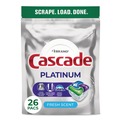 Dish Soaps | Cascade 80797184 Platinum ActionPacs, Fresh Scent 14 oz Pack, 4 Packs/Carton image number 1