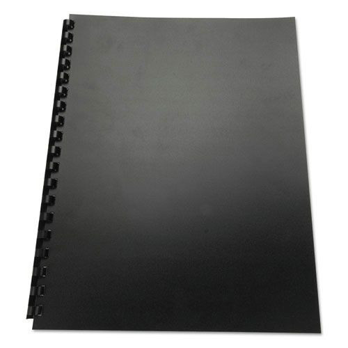 GBC 11 in. x 8.5 in. Unpunched 100 Percent Recycled Poly Binding Cover - Black (25/Pack)
