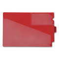 File Folders | Pendaflex 13541 1/3-Cut Center Position Letter Size Colored Poly End Tab Out Guides - Red (50/Box) image number 1