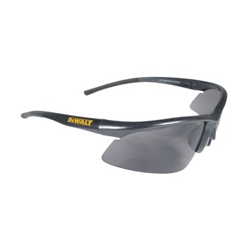 Dewalt (12/Box) Radius Safety Glasses - Black Frame, Smoke Lens