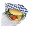 Food Service | Bagcraft P057850 12 in. x 12 in. Grease-Resistant Paper Wraps and Liners - Blue Check (5000/Carton) image number 4