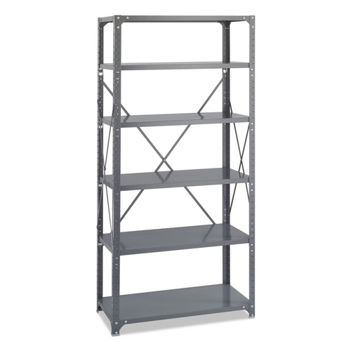  | Safco 6269 36 in. x 18 in. x 75 in. 6-Shelf Commercial Steel Shelving Unit - Dark Gray image number 0