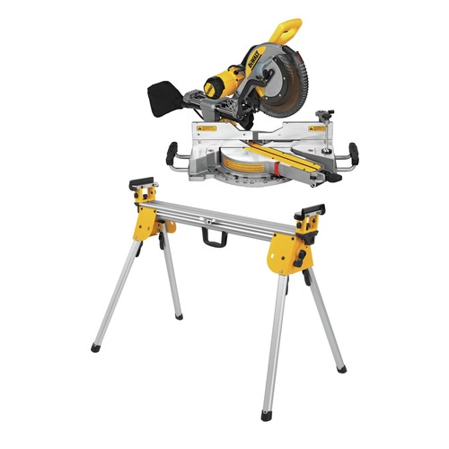 Miter Saws | Dewalt DWS779-DWX724 120V 15 Amp Double-Bevel Sliding 12-in Corded Compound Miter Saw with Compact Stand Bundle image number 0