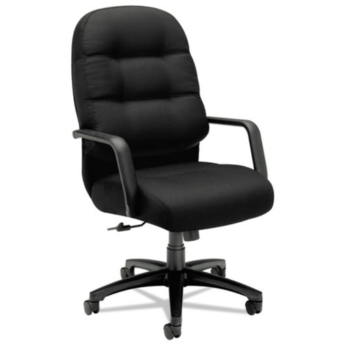  | HON H2091.H.CU10.T 17 in. - 21 in. Seat Height Pillow-Soft 2090 Series Executive High-Back Swivel/Tilt Chair Supports Up to 300 lbs. - Black image number 0