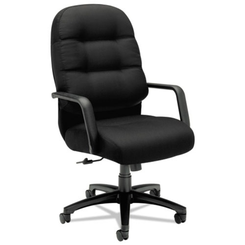 Office & Office Supplies | HON H2091.H.CU10.T 17 in. - 21 in. Seat Height Pillow-Soft 2090 Series Executive High-Back Swivel/Tilt Chair Supports Up to 300 lbs. - Black image number 0