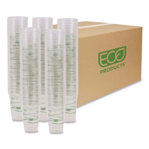 Eco-Products EP-CC16-GSPK GreenStripe 16 oz. Renewable and Compostable Cold Cups - Clear (50/Pack)