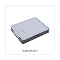 Office Jansan | Universal UNV40010 17.25 in. x 14.25 in. x 10.5 in. Letter/Legal Files Collapsible Crate - Black/Gray (2/Pack) image number 4