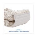 Customer Appreciation Sale - Save up to $60 off | Boardwalk BWK524C 24 oz. Pro Loop Web/Tailband Premium Saddleback Cotton Mop Head - White (12/Carton) image number 6