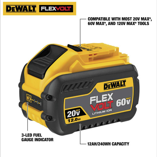 Dewalt 20V 60V MAX FLEXVOLT 12 Ah Lithium Ion Battery