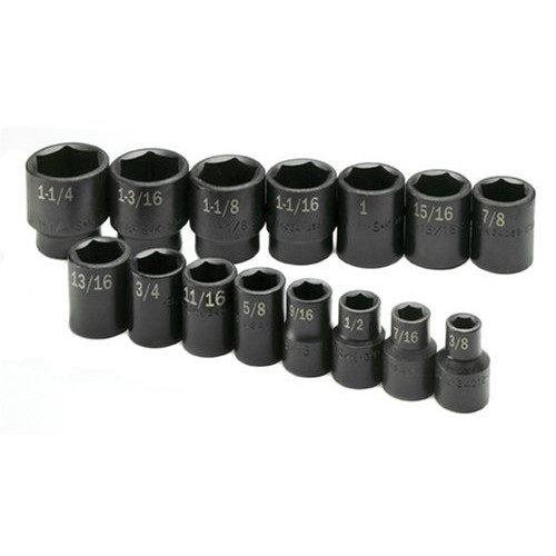 Sockets | SK Hand Tool 4035 15-Piece 1/2 in. Drive 6 Point Standard SAE Impact Socket Set image number 0