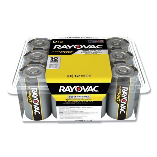 Office Electronics & Batteries | Rayovac ALD-12PPJ Ultra Pro Alkaline D Batteries (12/Pack) image number 0
