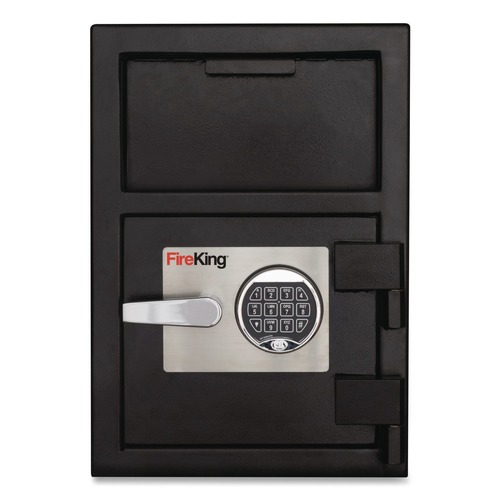 Safes | FireKing SB2014-BLELMS 14 in. x 15.5 in. x 20 in. 0.95 cubic ft. Depository Security Safe - Black image number 0