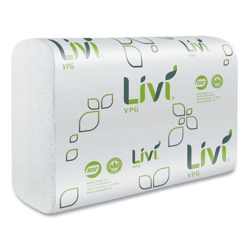 Cleaning & Janitorial Supplies | Livi VPG 43513 9.45 in. x 9.06 in. 1-Ply Multifold Towel - White (1-Carton) image number 0