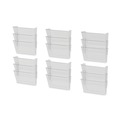 Office Jansan | Storex 70245U06C 13 in. x 4 in. x 14 in. Wall File - Letter Size, Clear (3/Pack) image number 1