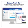 Office Jansan | Avery 05144 3.38 in. x 2.33 in. Printable Adhesive Name Badges - Blue Border (100/Pack) image number 8