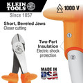 Klein Tools D2000-28-INS Insulated 8 in. Heavy Duty Diagonal Cutting Pliers image number 1