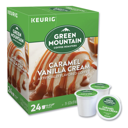 Office Jansan | Green Mountain Coffee 5000330109 Coffee K-Cups - Caramel Vanilla Cream (24/Box) image number 0